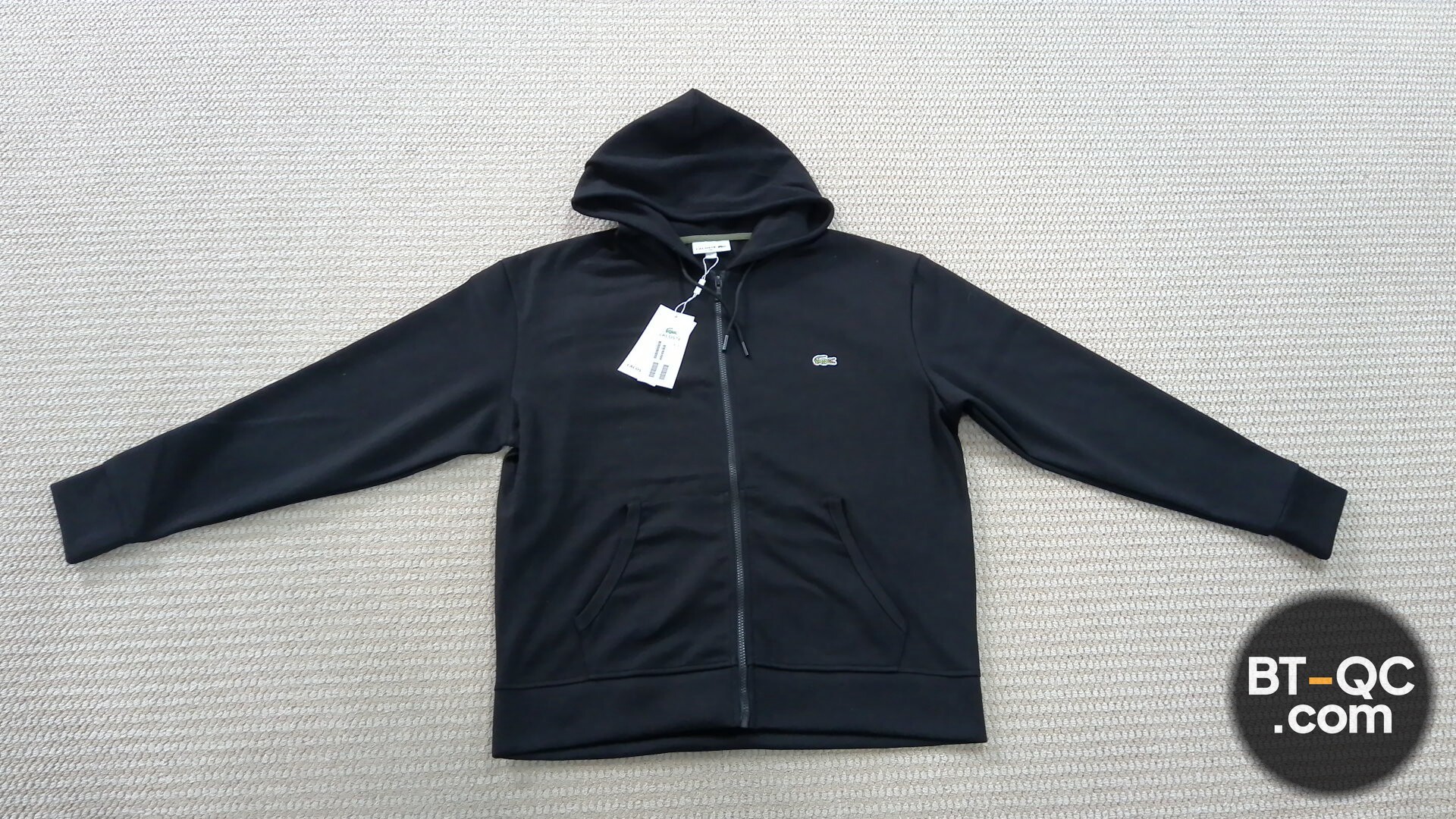 Lacoste Classic Fit Black Hoodie QC
