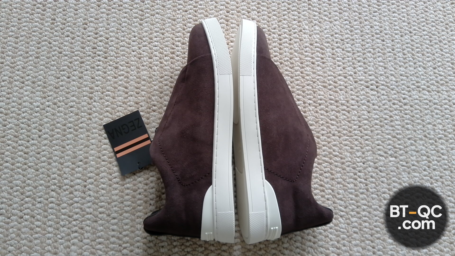 Zegna S2975ZA Brown Suede Slip-On Sneakers — QC-foto 2