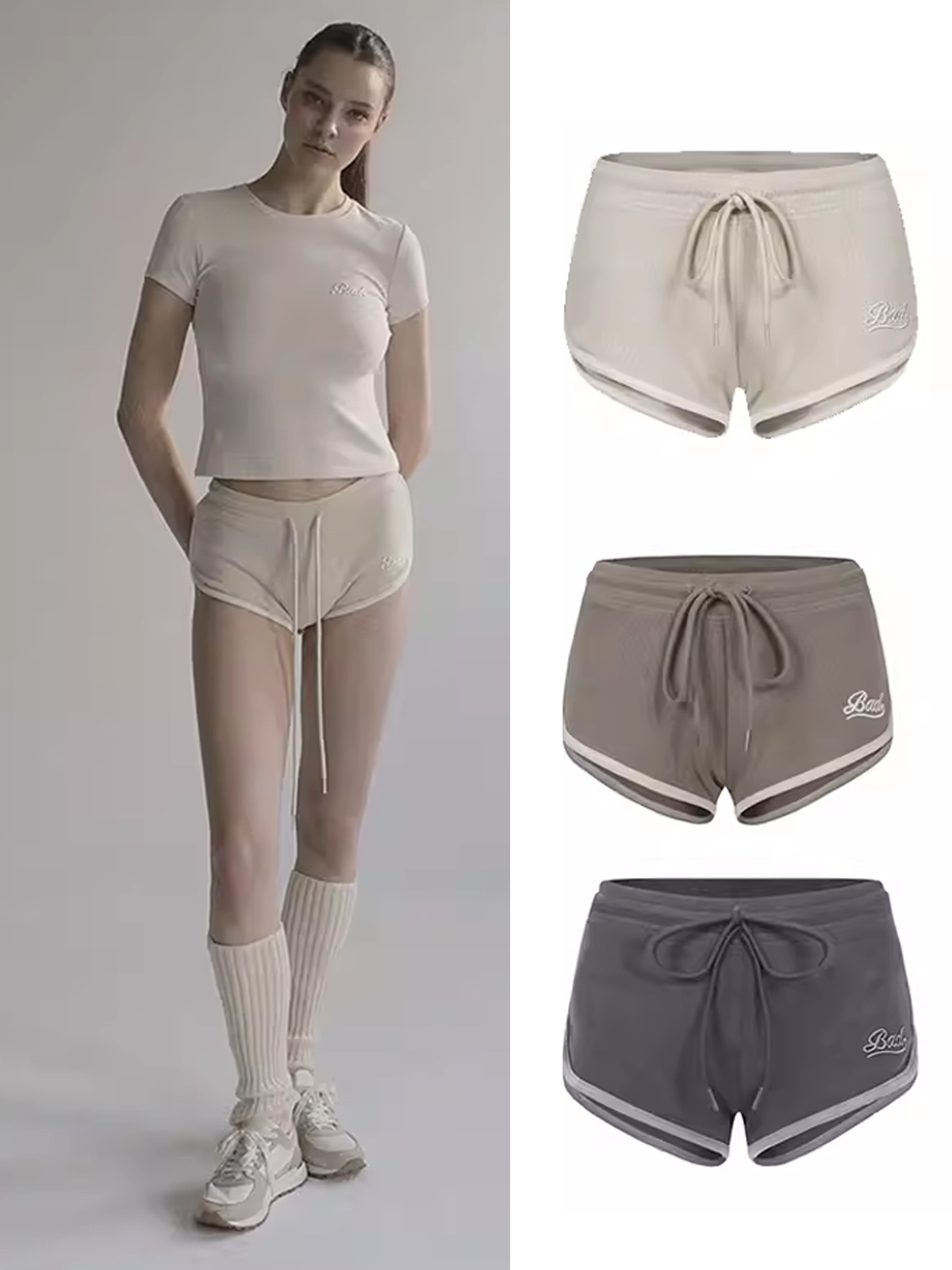 Korean Badblood Bcac Series American Sexy Sports Shorts Women's Retro Niche Casual Pants Hot Pants