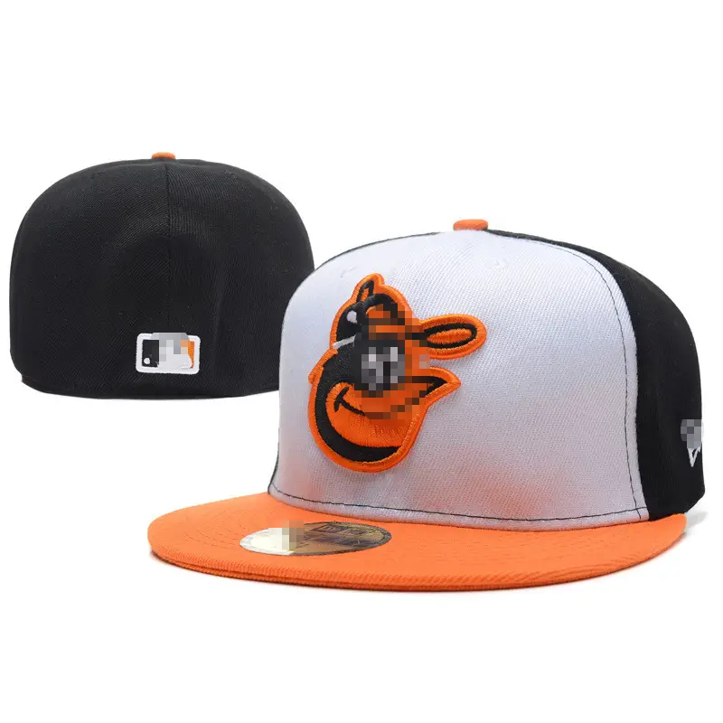 Mlb Baseball Commemorative Flat-Brimmed Hat American Sports League Closed Hat Fashion Size Flat-Brimmed Hat Cross-Border