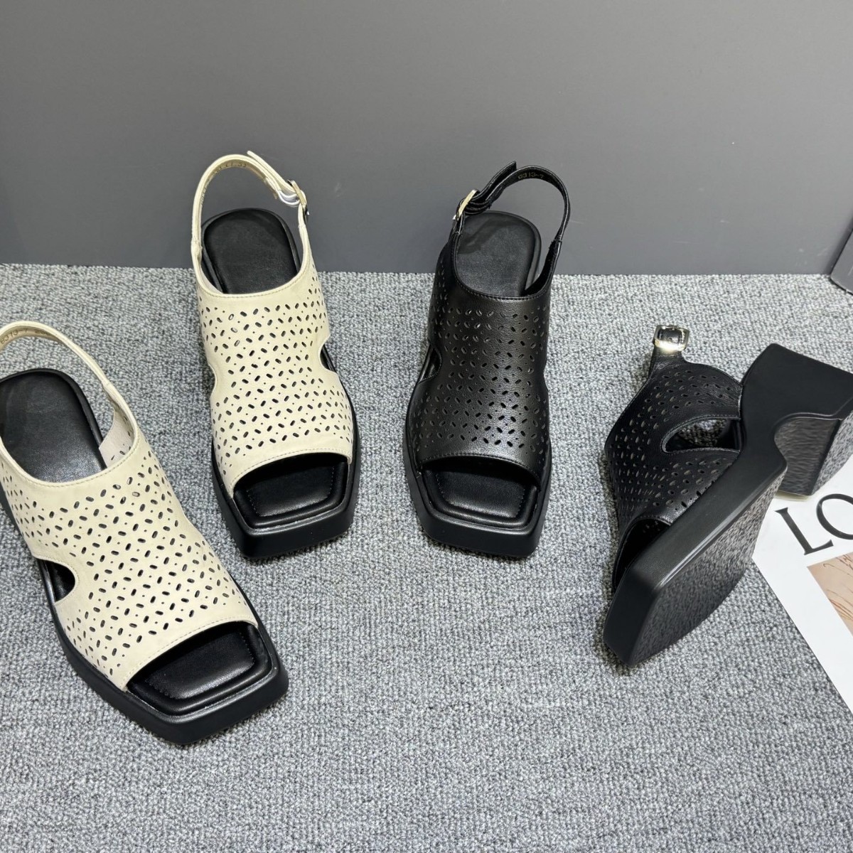 Fish-Mouth Thick-Soled Platform Fairy Sandals, Soft Leather, 2026 New Summer Hollow-Out Super High-Heeled Roman Shoes for Women
