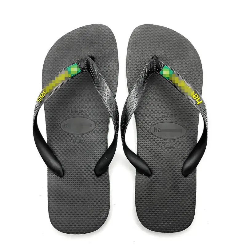 Foreign trade solid color flip flops are fashionable, anti slip, wear-resistant, personalized, trendy, and soft sandals for beach and beach activities