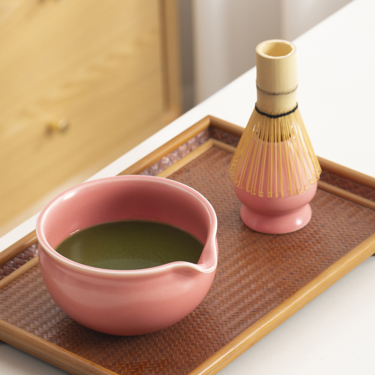 Cross-border Ceramic Matcha suit Bowl with Mouth High Color Value Tea Tool Brush Japanese Matcha Bowl with Set of 100 Benli
