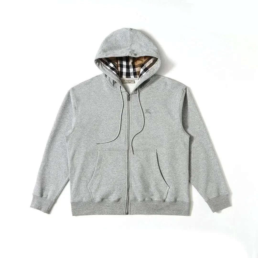 Burberry Zip Hoodie Grey