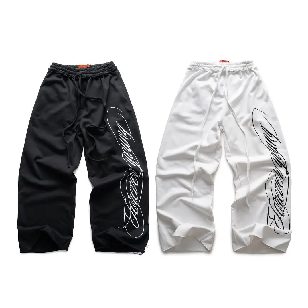 2025 New Foreign Trade Cross-Border Trendy Brand Design Printed Men's and Women's Sweatpants
