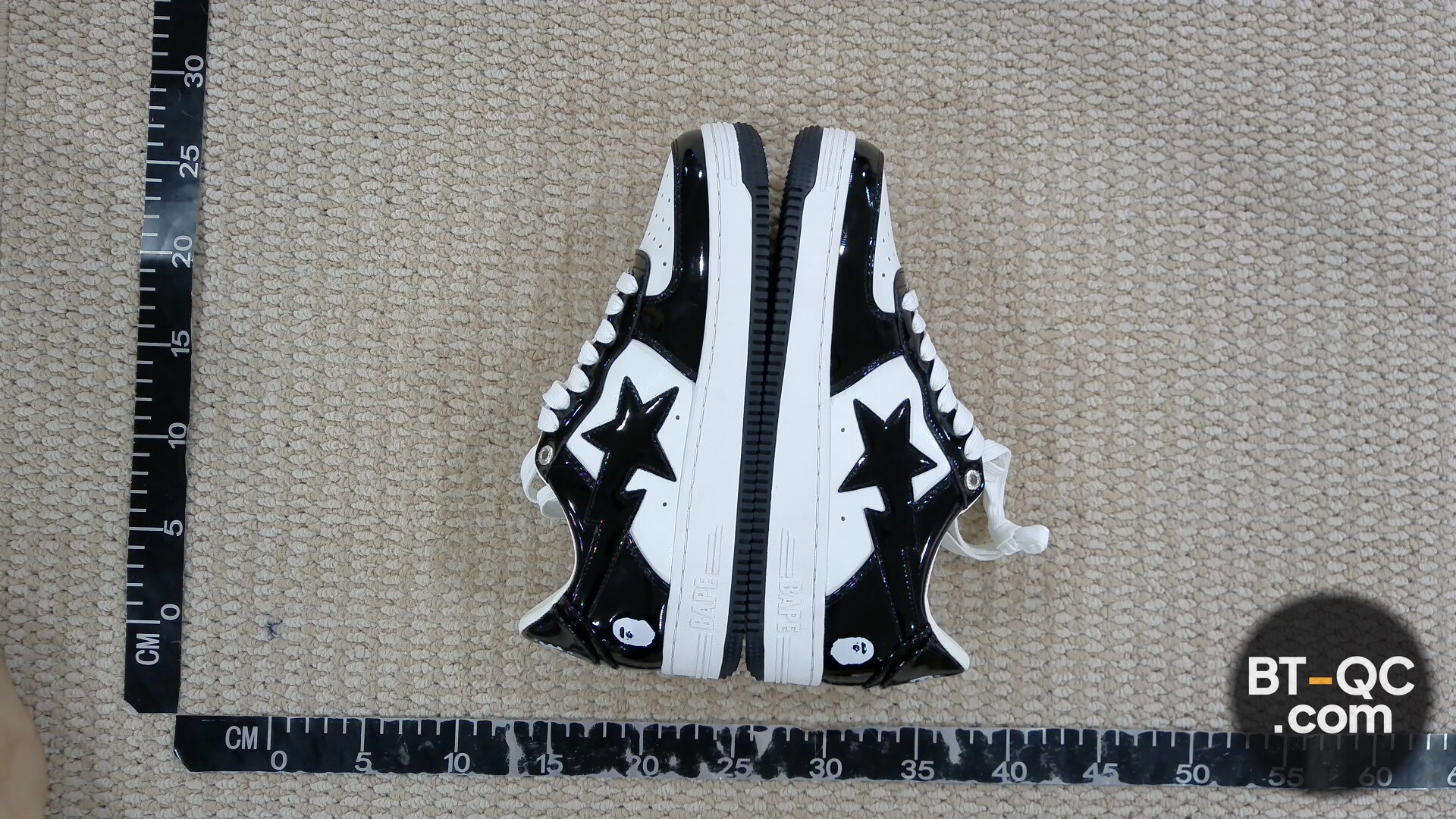 Bape Bapesta Black White Sneakers QC