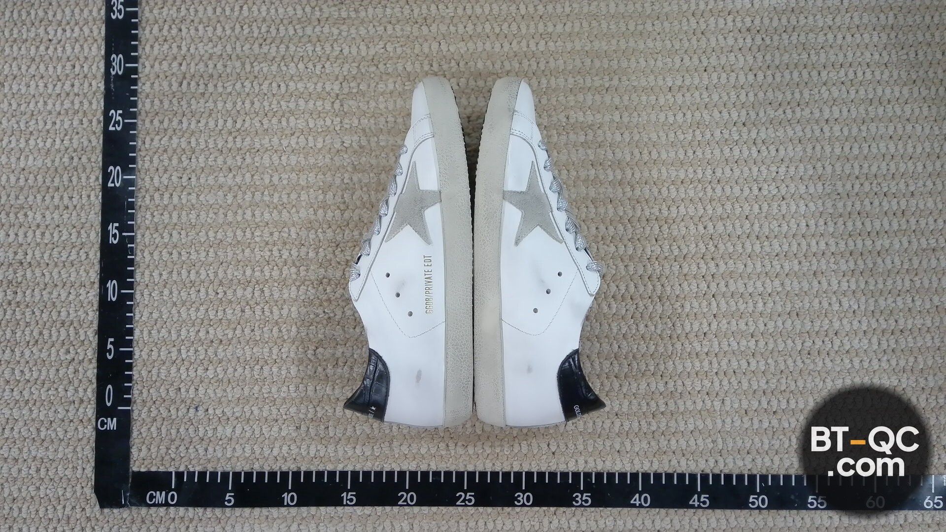 Golden Goose Superstar W77 White Silver Metal Lettering Sneakers QC
