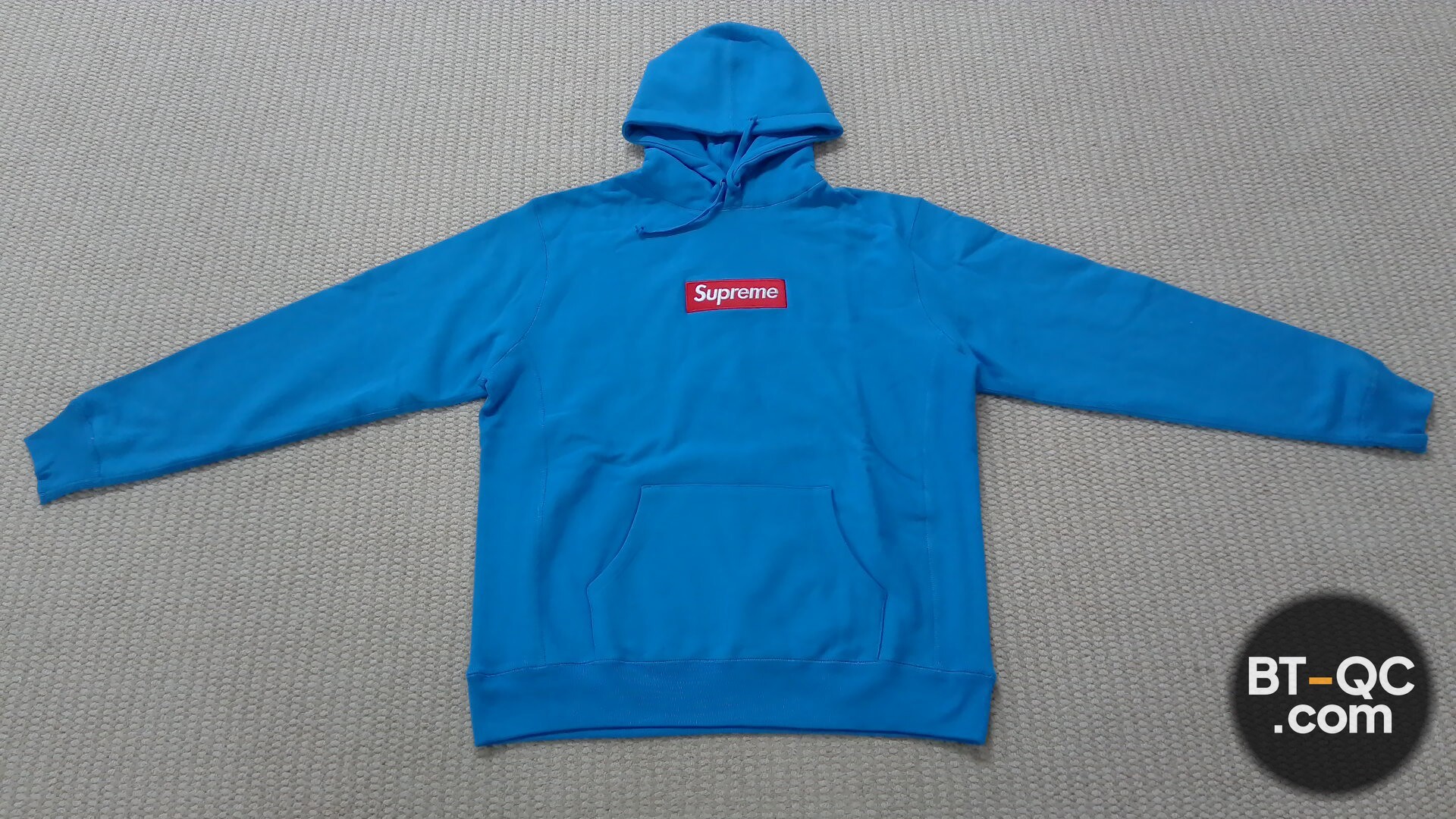 Supreme Box Logo Hoodie Blue QC