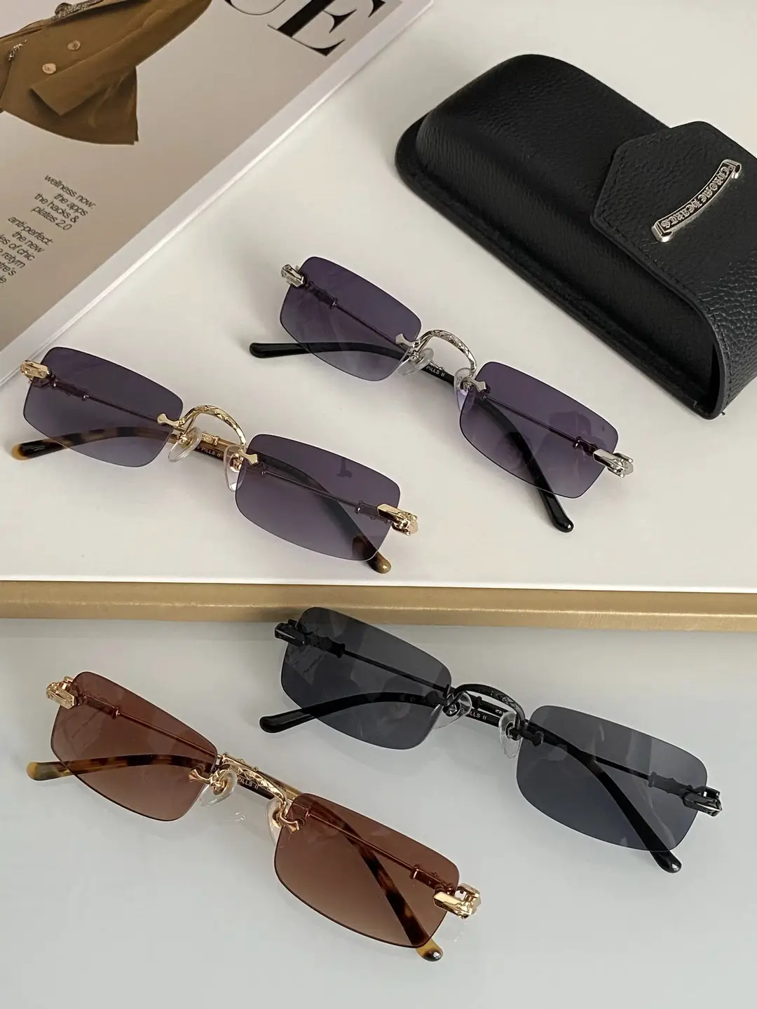【Titanium Batch】 Model: PILLIS Sunglasses SIZE:52-23-139