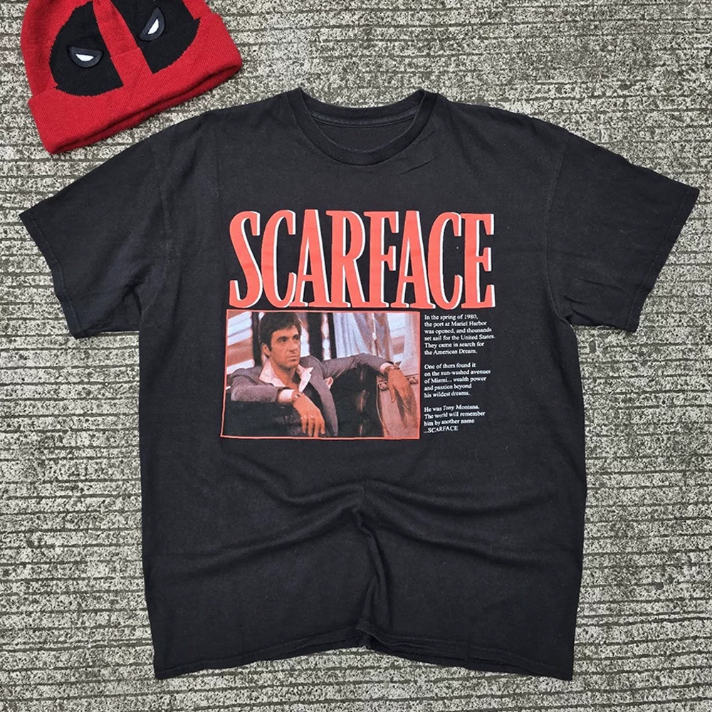 Scarface Talla - Dice L Hace Scarface Collaboration Short-Sleeve Trendy T-Shirt