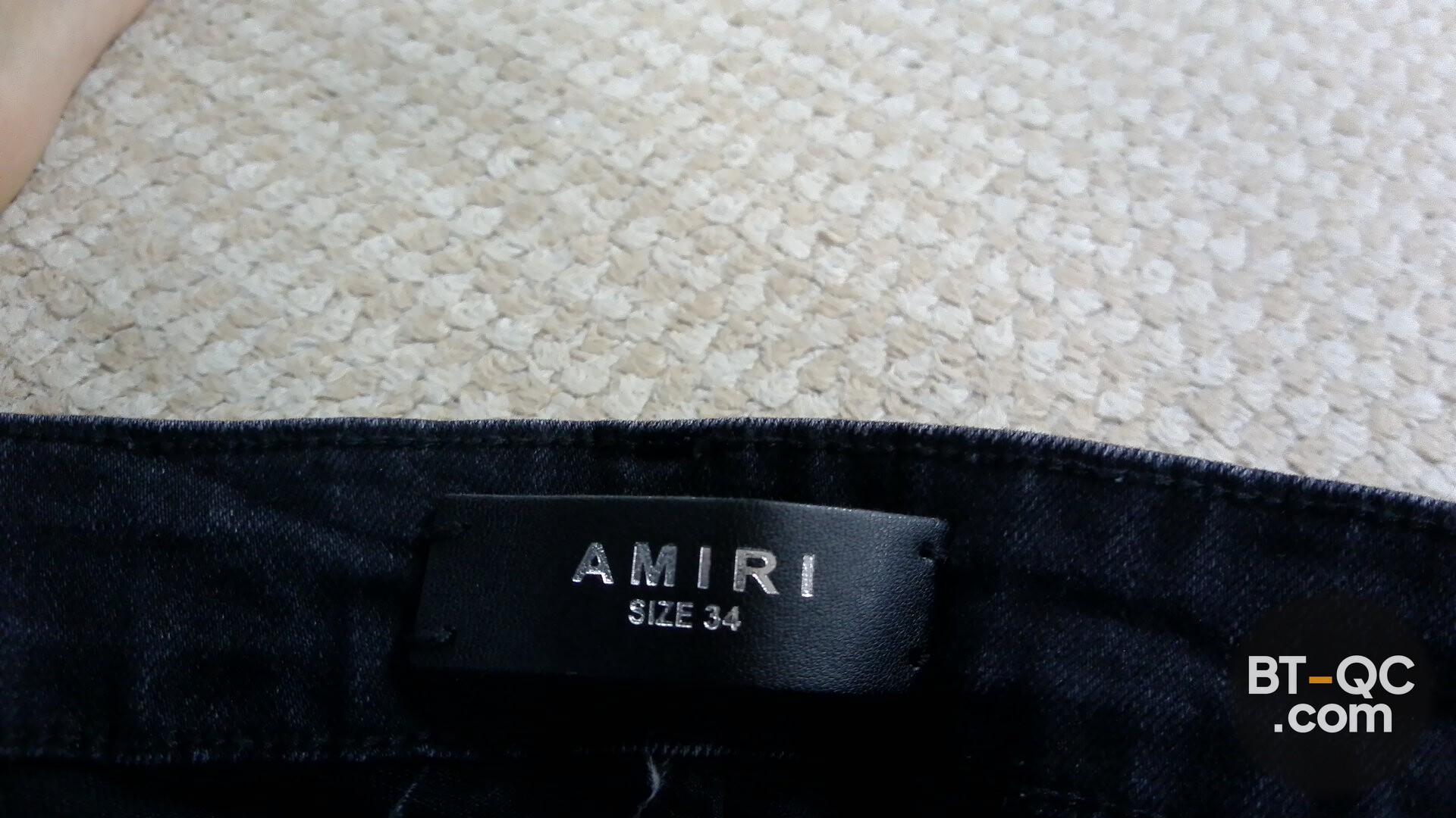 Amiri Black Skinny Jeans with Rhinestone Embellishments — fotografie QC 2