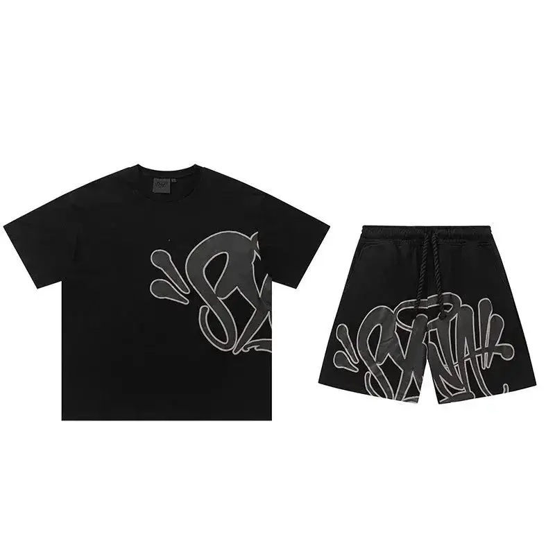 Black T-shirt and shorts set