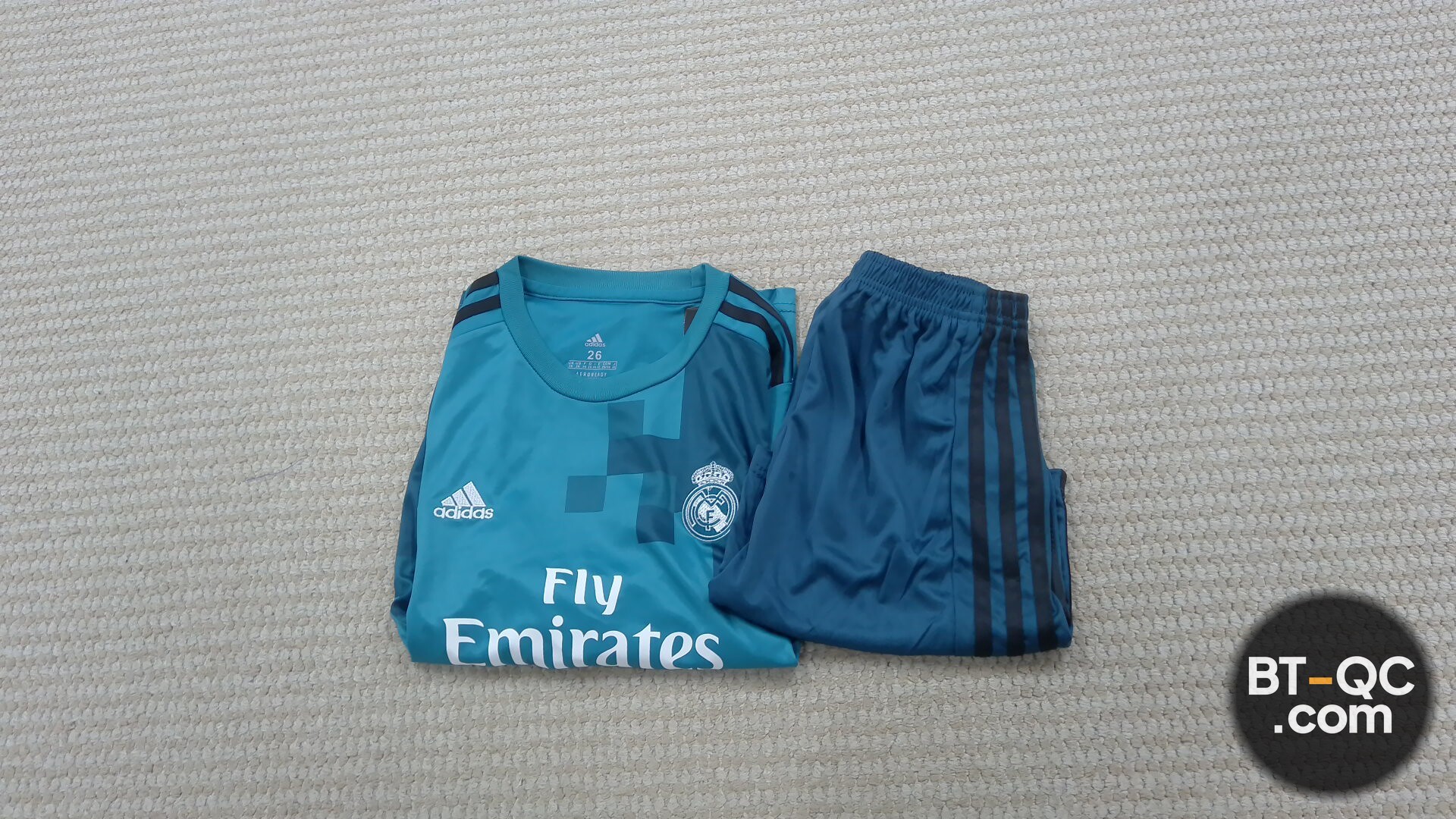 Adidas Real Madrid 2017-18 Home Jersey and Shorts Set QC