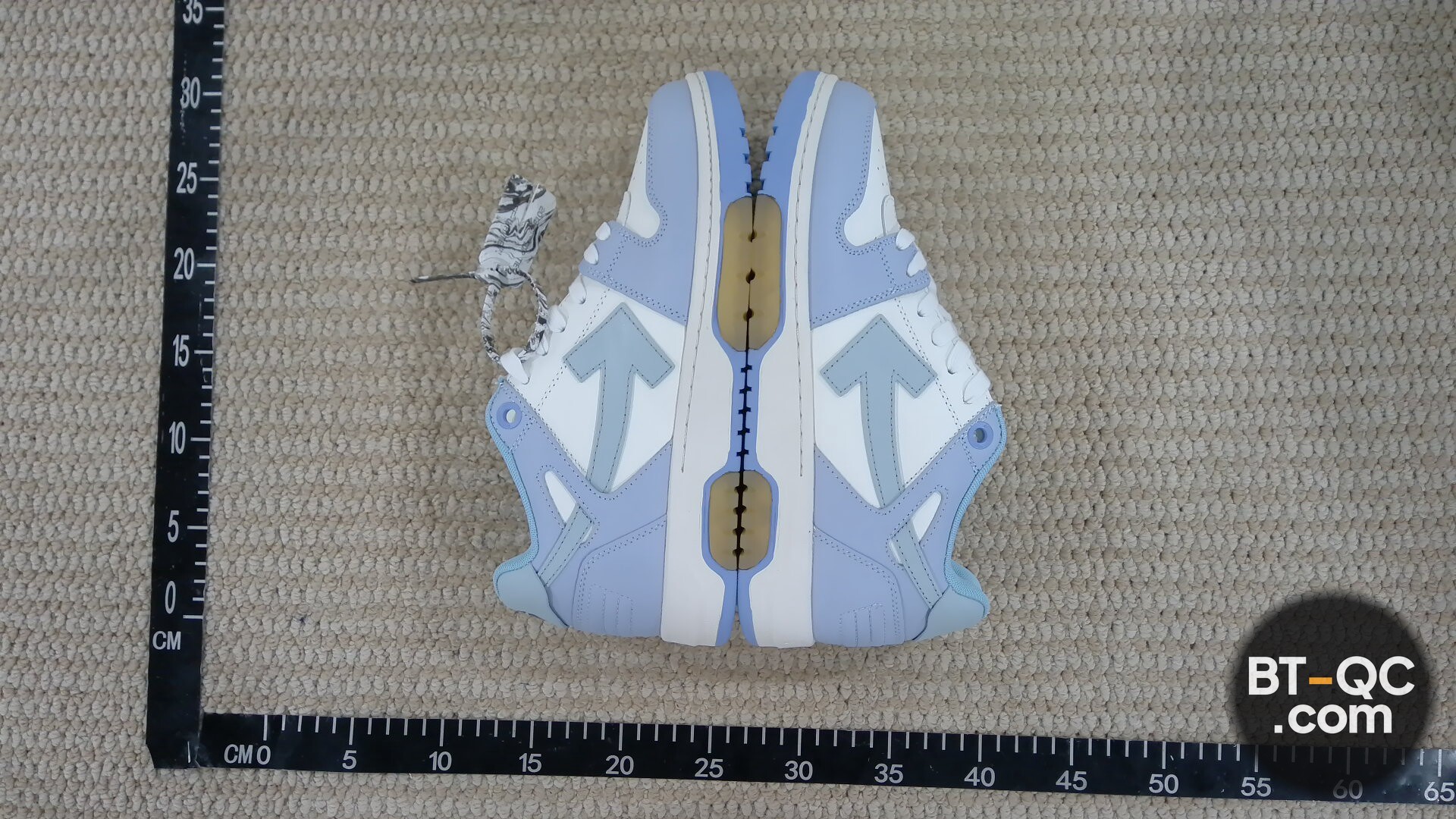 Off-White Low Top Sneakers Light Blue White QC