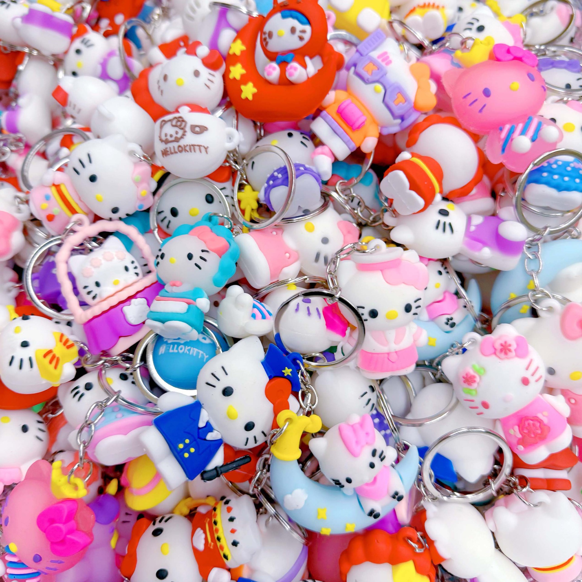 Cartoon mixed kt cat doll key chain creative bag pendant store doll machine gift key chain wholesale