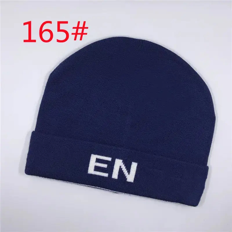 165 # Cross-Border Autumn and Winter Hats Foreign Trade Men's and Women's Casual Letter Jacquard Woolen Hats Men's Warm Cold Hats Knitted Hats