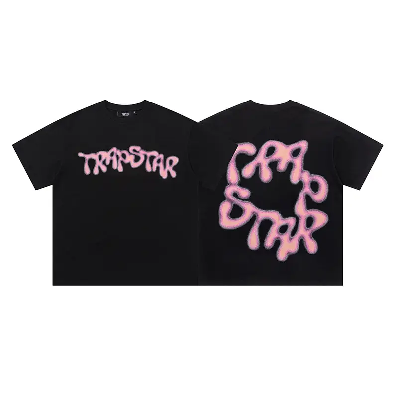 Trapstar Summer Explosions Pattern Letter Printing European and American Street Fashion Brand Loose Casual Men's and Women's Short-sleeved T-shirt