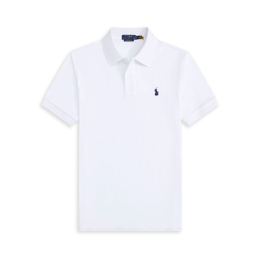 Summer Foreign Trade Rl Polo Shirt Men's Short-Sleeve T-Shirt with Turn-Down Collar and Small Horse Logo Embroidery, Casual and Simple Style
