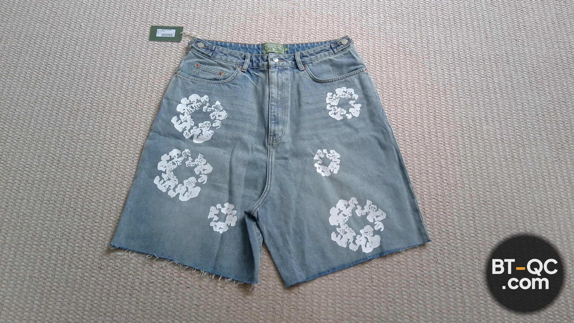 Denim Tears Floral Print Denim Shorts QC