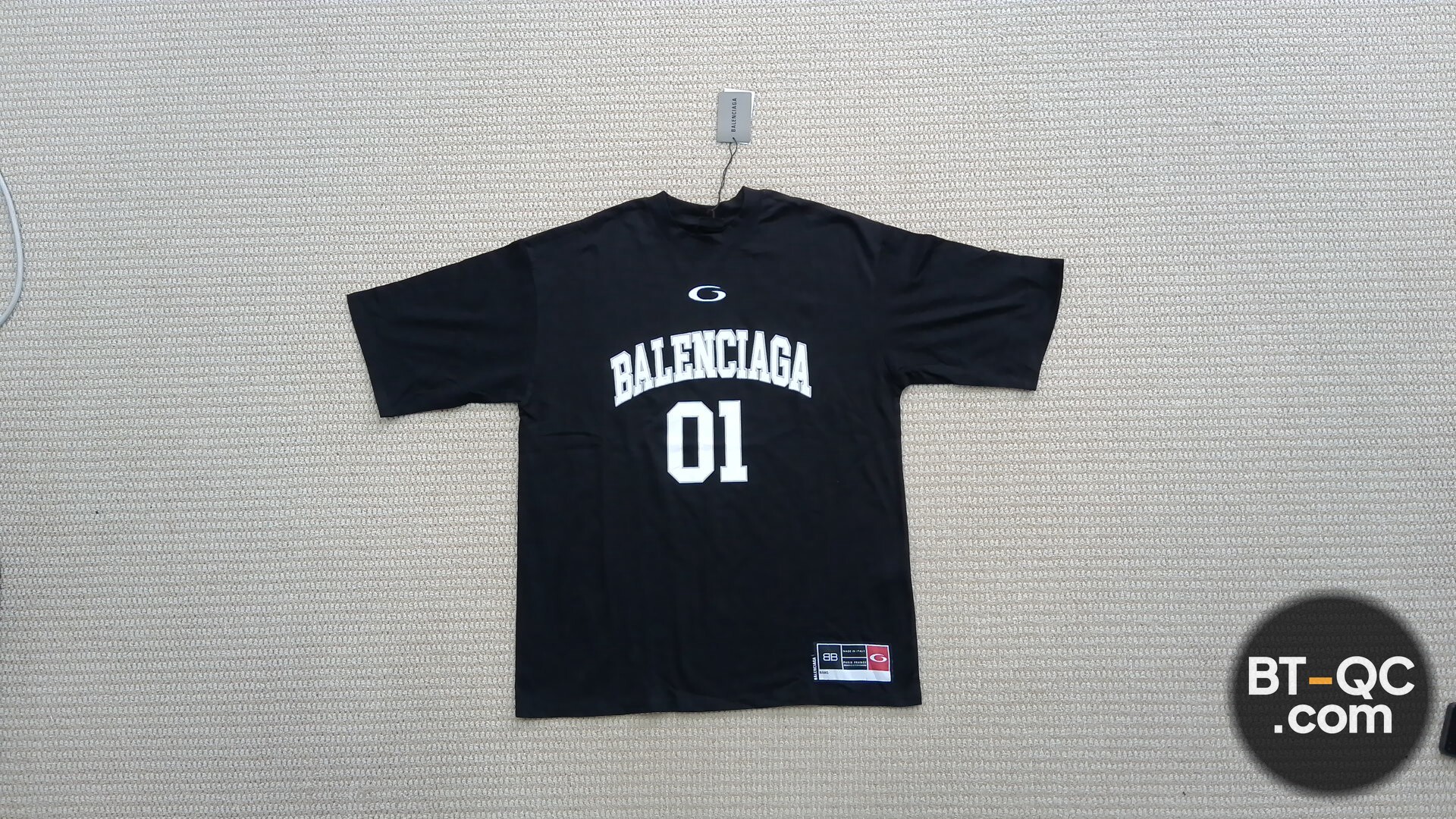 Balenciaga 01 Black T-Shirt QC