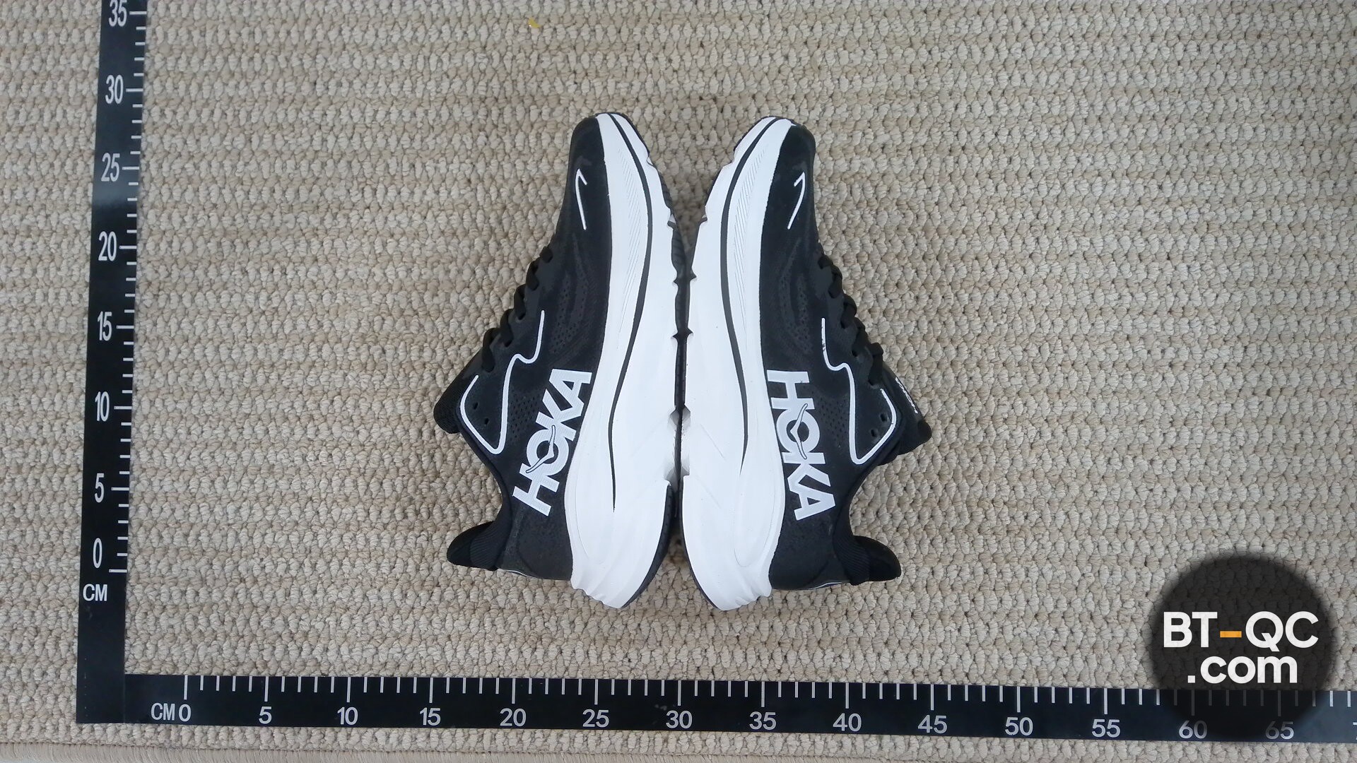 HOKA Clifton 10 Black White Shoes QC