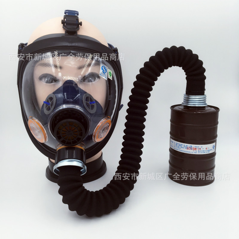 Gas mask airway three-piece spray paint chemical pesticide fire methanol wide field of vision gas mask