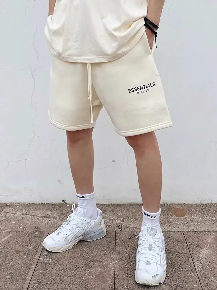 Fog shorts Reflective letter Niche Stylish Loose Versatile Trendy Brand Ins Multi-Line Fg Casual Pants Couple Summer