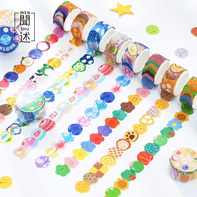 I heard that the die-cutting and paper tape milk is almost a series of hand-painted color basic hand account decoration stickers 100 into 8 models