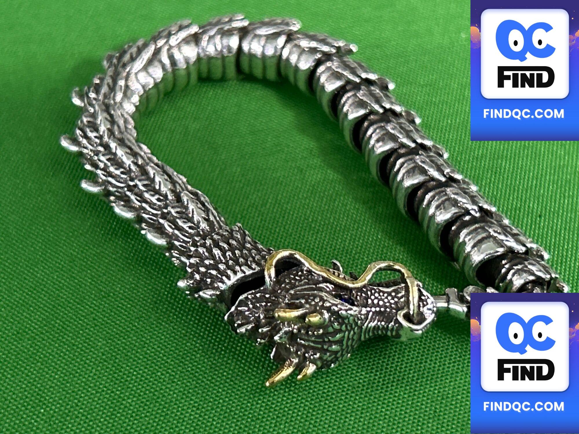 Smoke Rain Dragon Bracelet Men's Retro Aggressive Trend Men's Bracelet Keel Cold Wind Advanced Sense Factory Outlet — QC-foto 3
