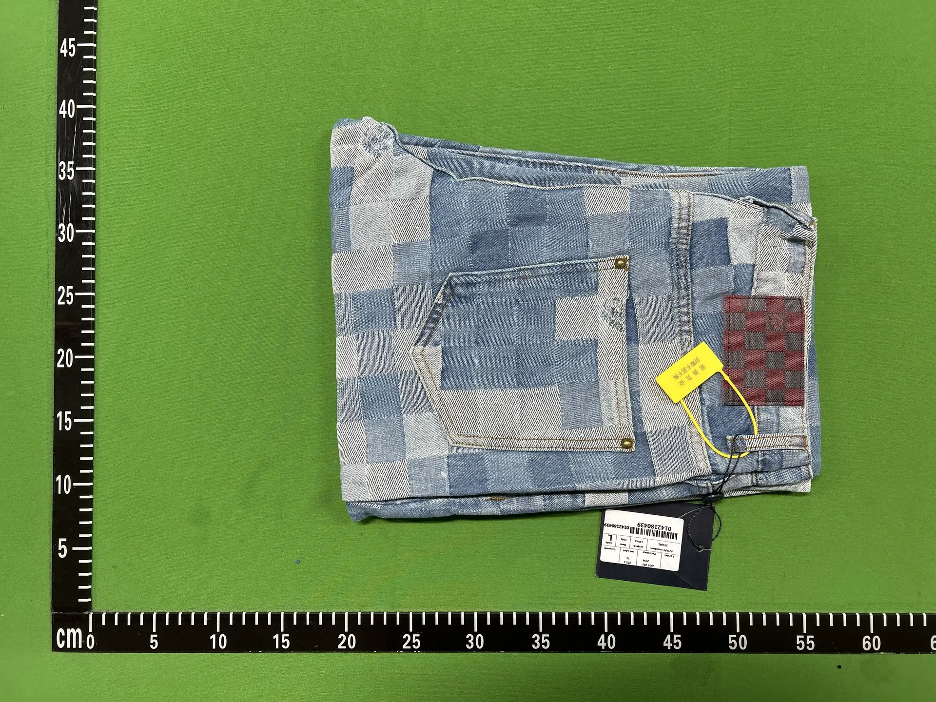 Patchwork Denim Jeans Blue