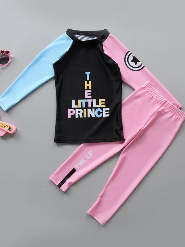 Children's Sunscreen Split Swimsuit Korean-style Boys and Girls Long-sleeved Trousers Large-size Swimming Suit for Students