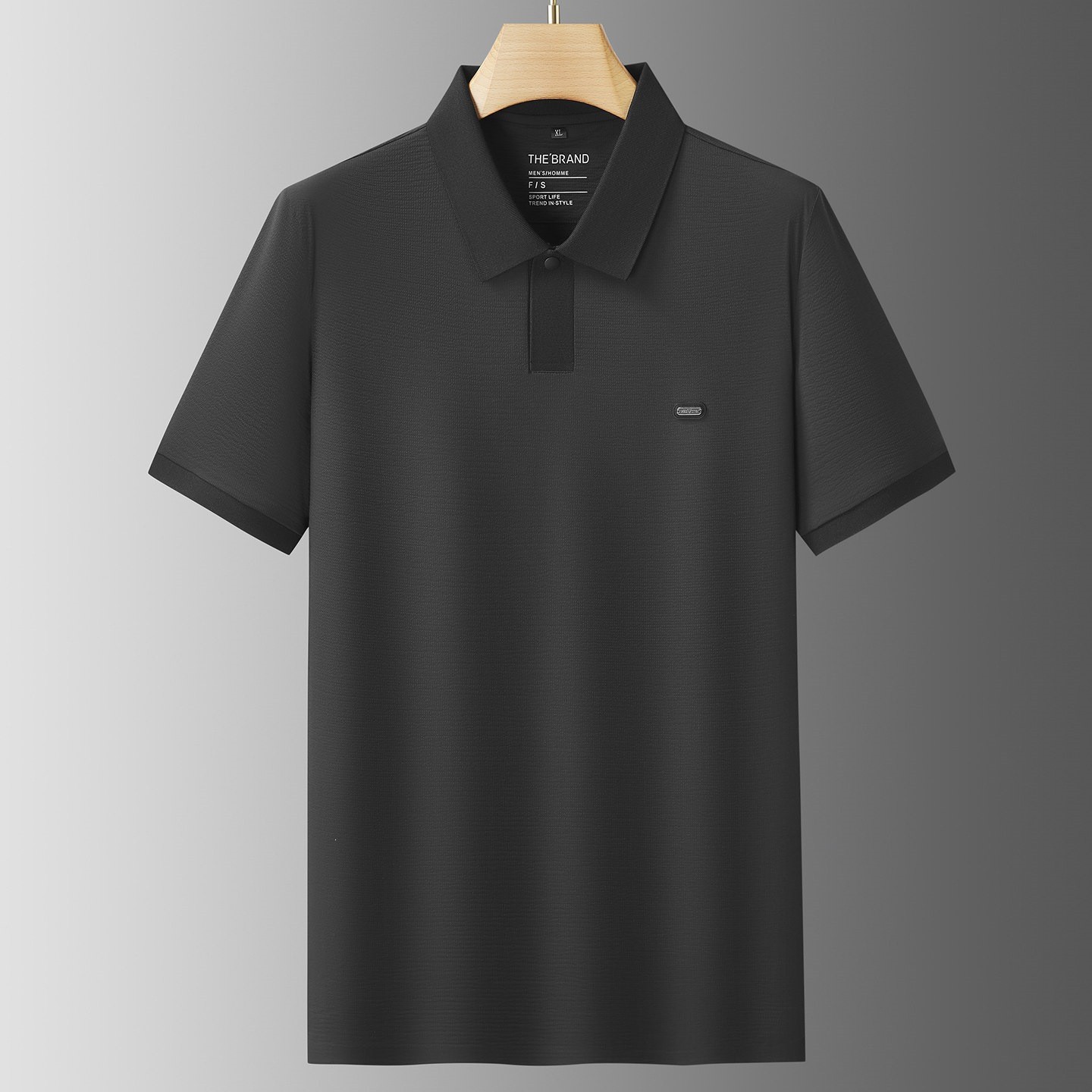 Plus-Size Men's 2026 Ice Silk Cool-Touch Short-Sleeve Polo Shirt, Loose Fit, Summer Thin Style, Sportswear