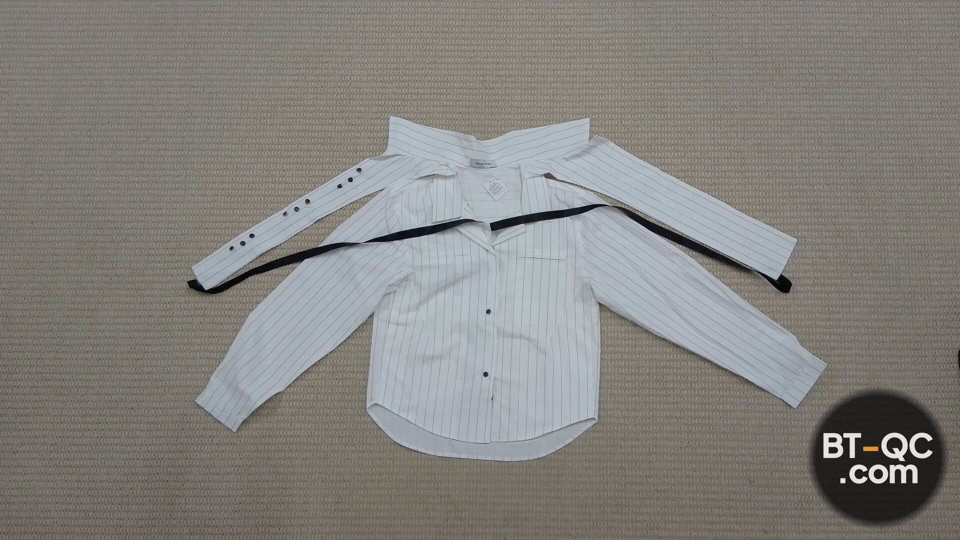 Kiko Kostadinov White Pinstripe Blouse QC