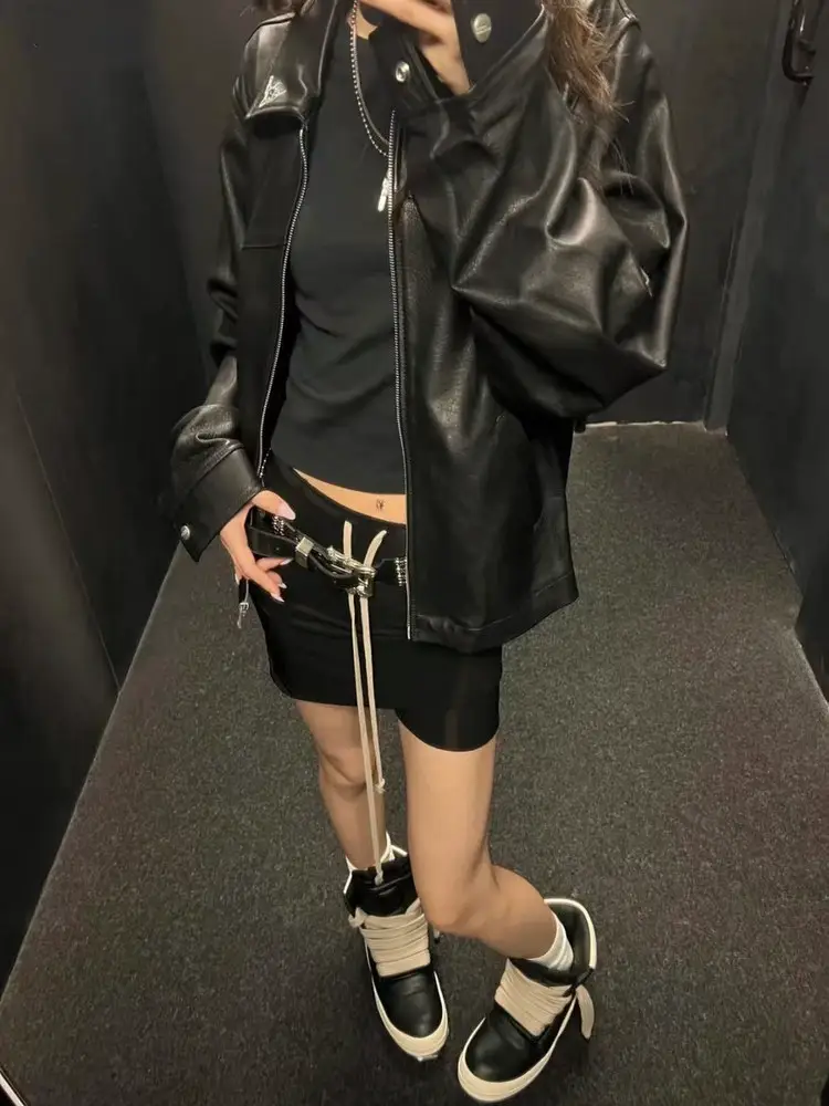 Current/Erd Style 25Ss Melancholic Rich Second-Generation "Principles of Love" Embroidered Design Sheepskin Leather Jacket