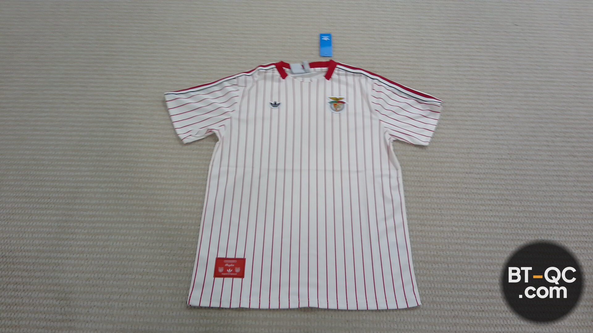 Adidas Benfica Jersey White Red Stripe QC