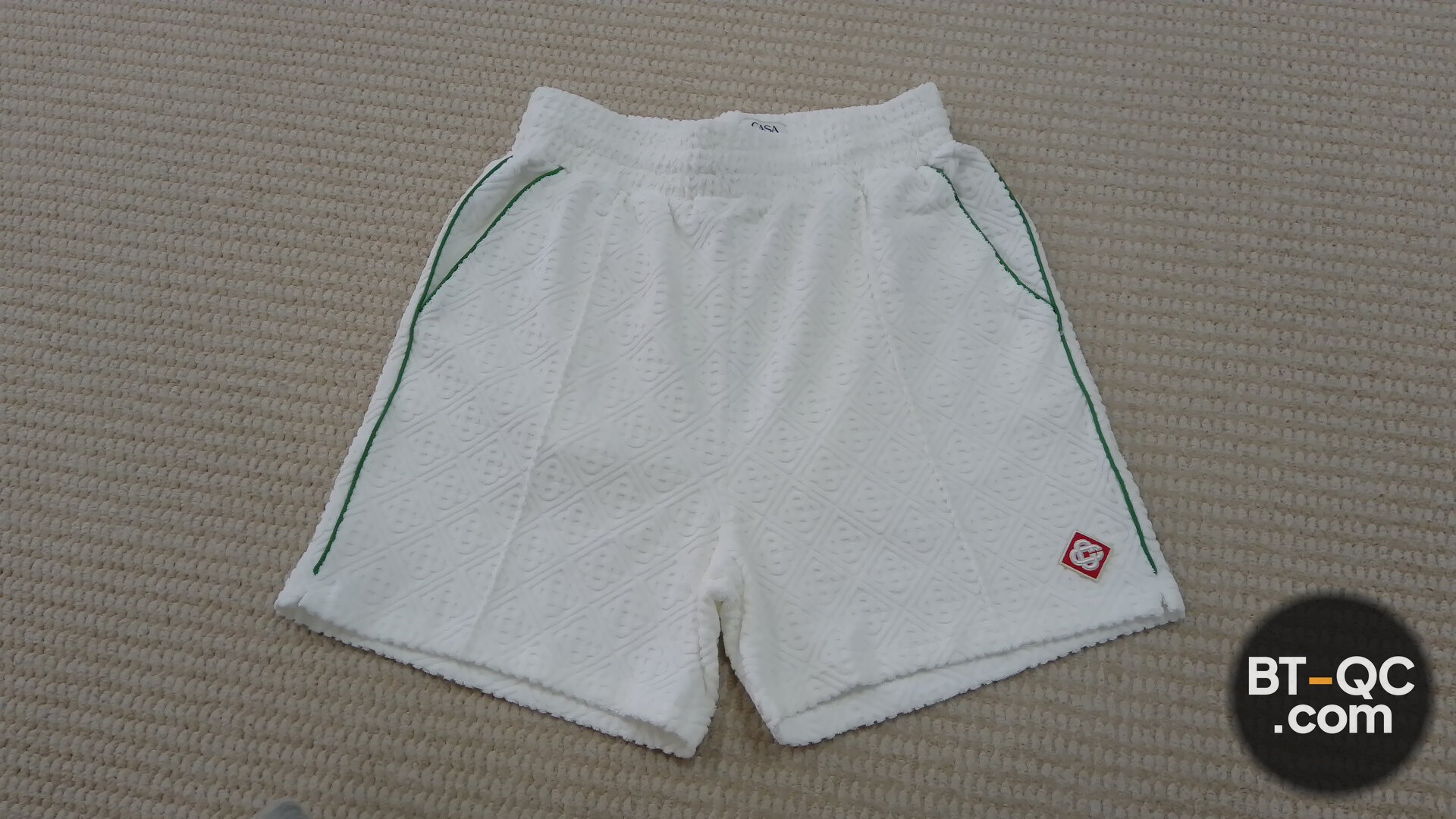Casablanca Paris White Textured Shorts QC