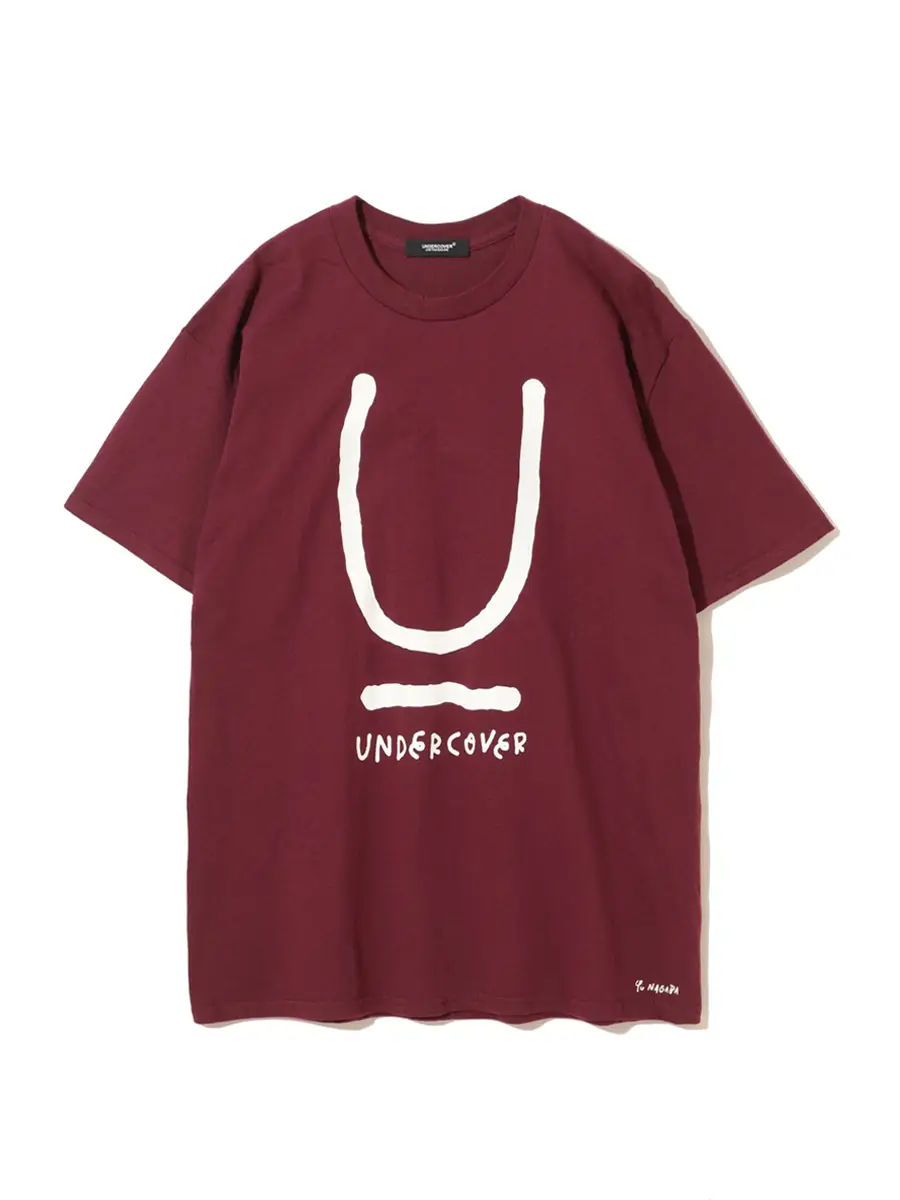 Undercover X Rare Hero Co-Branded Cartoonist Hand-Painted Eye-Covering Bear Big U Print Men's and Women's Short-Sleeved T-Shirts