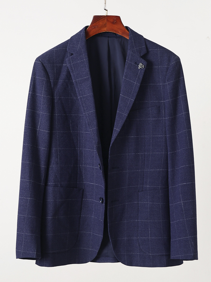 New Autumn Men's Casual Suit Spring and Autumn Plaid Suit Men's Youth Slim-fit Casual Jacket 3Q078