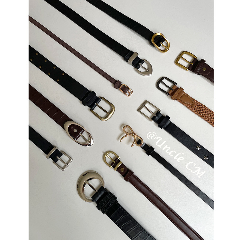 Korean Style Simple Belt Women's Niche Design Sense Casual Jeans with Accessories Dress Decorative Belt Trendy