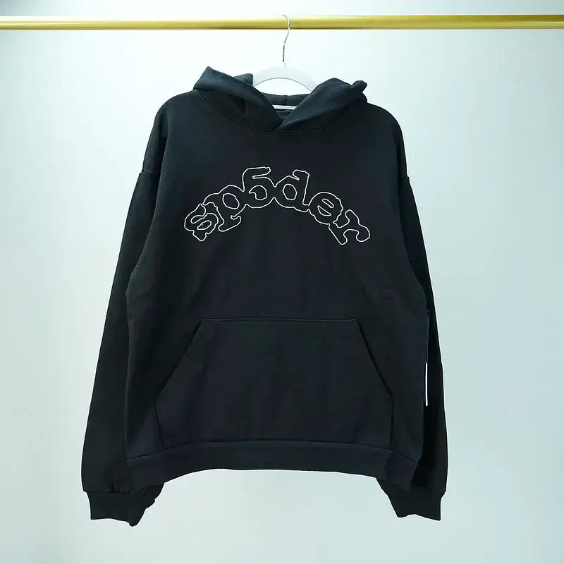 Spider Embroidered Hooded Sweatshirt