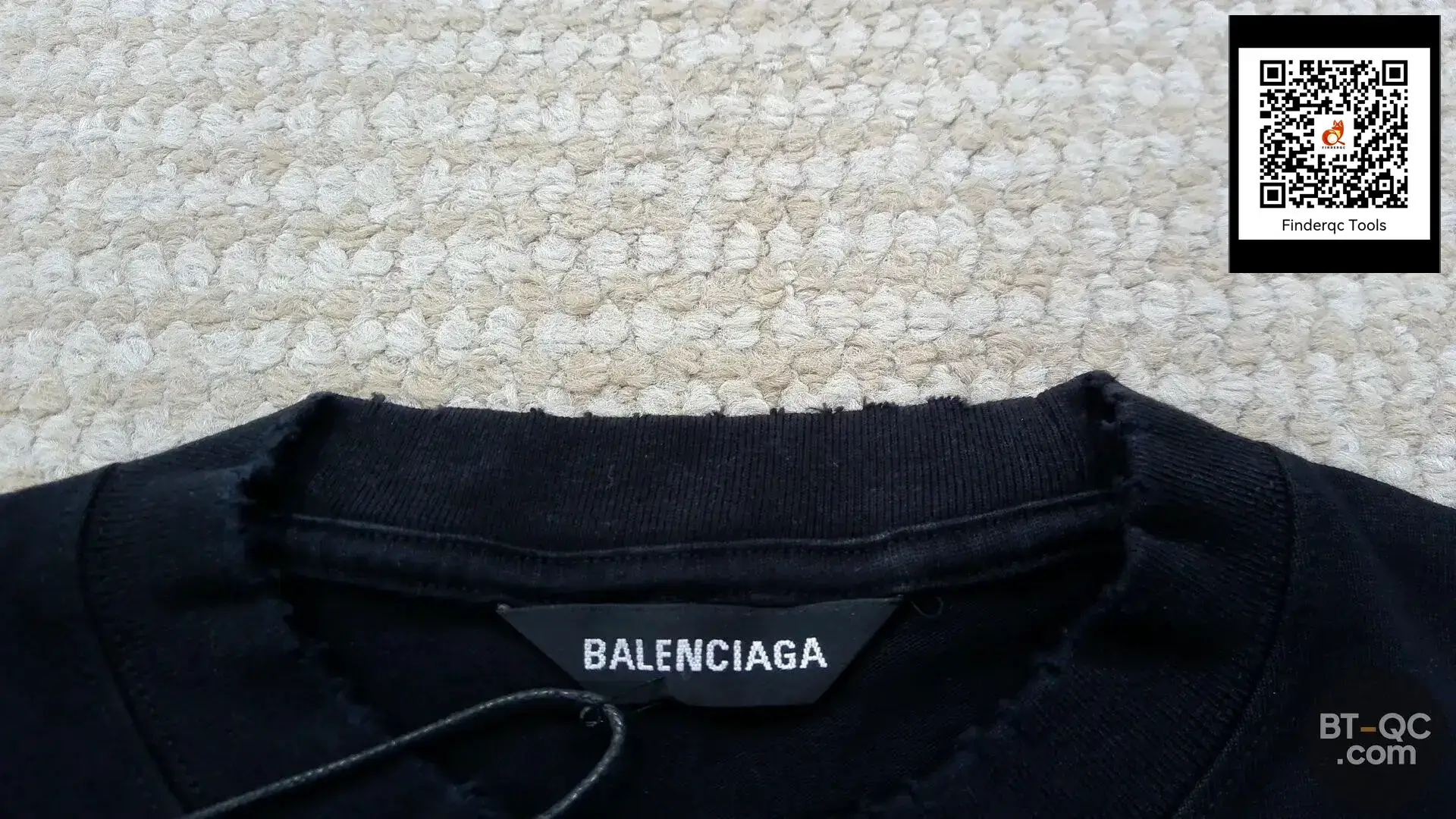 Balenciaga Black Destroyed Long Sleeve T-Shirt