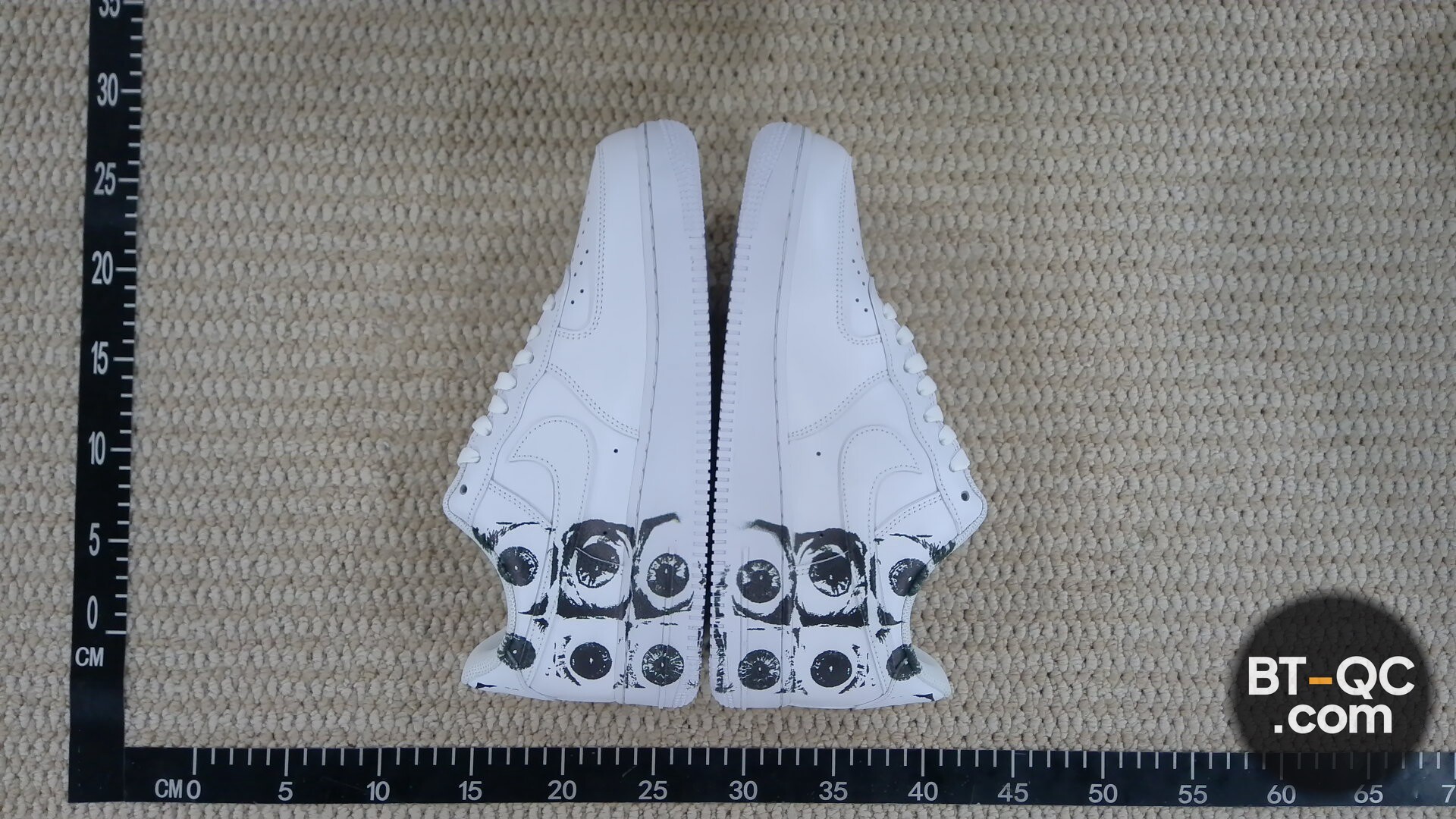 Nike Air Force 1 White Black Sneakers QC