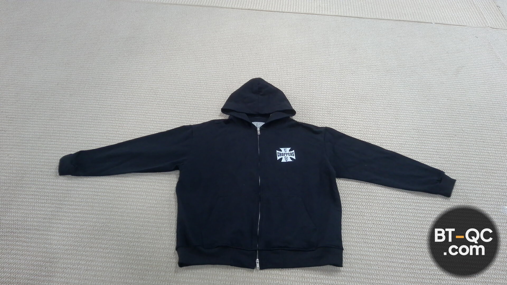 West Coast Choppers Black Zip Hoodie QC