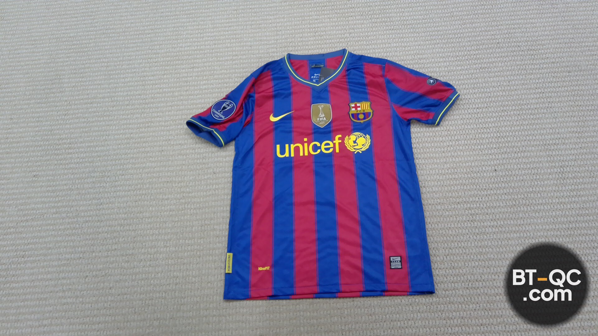 Nike FC Barcelona Messi 10 2009 Champions League Jersey QC
