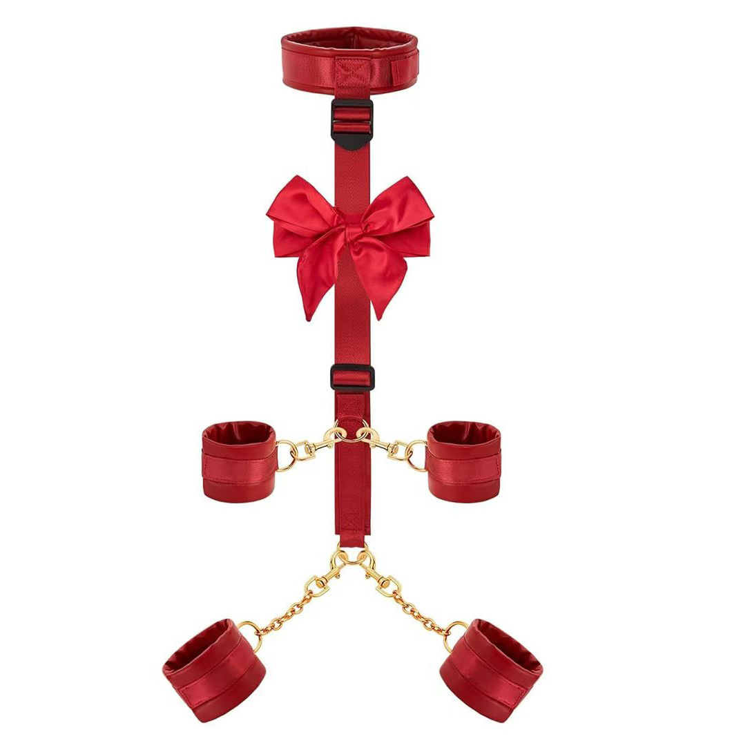 New Products in Stock for Adults Sm Women's Backhand Straps, Hand and Foot Cuffs, Bondage, Flirting Sex Toys, Factory Wholesale