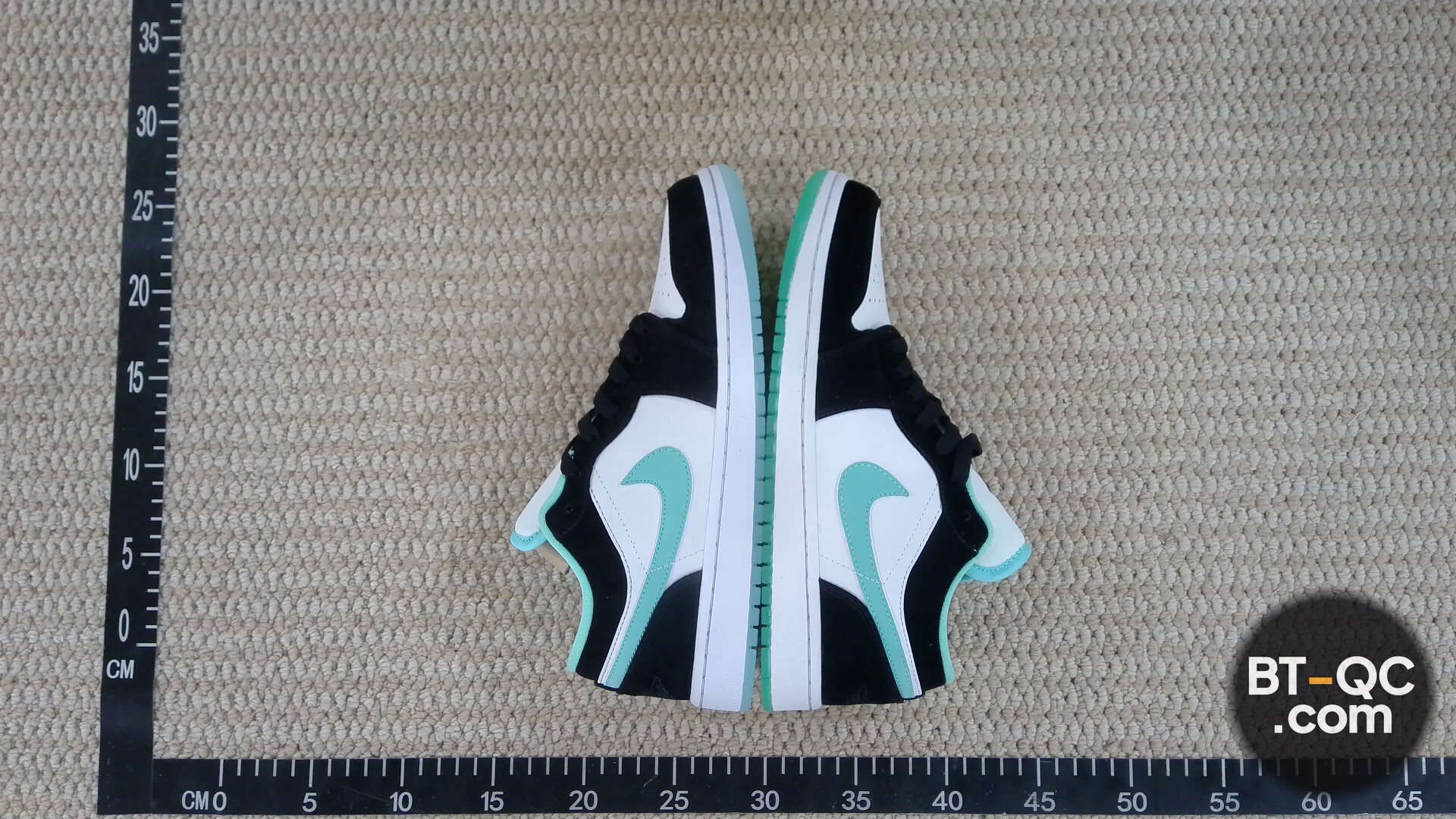 Nike Air Jordan 1 Low Black White Aqua QC