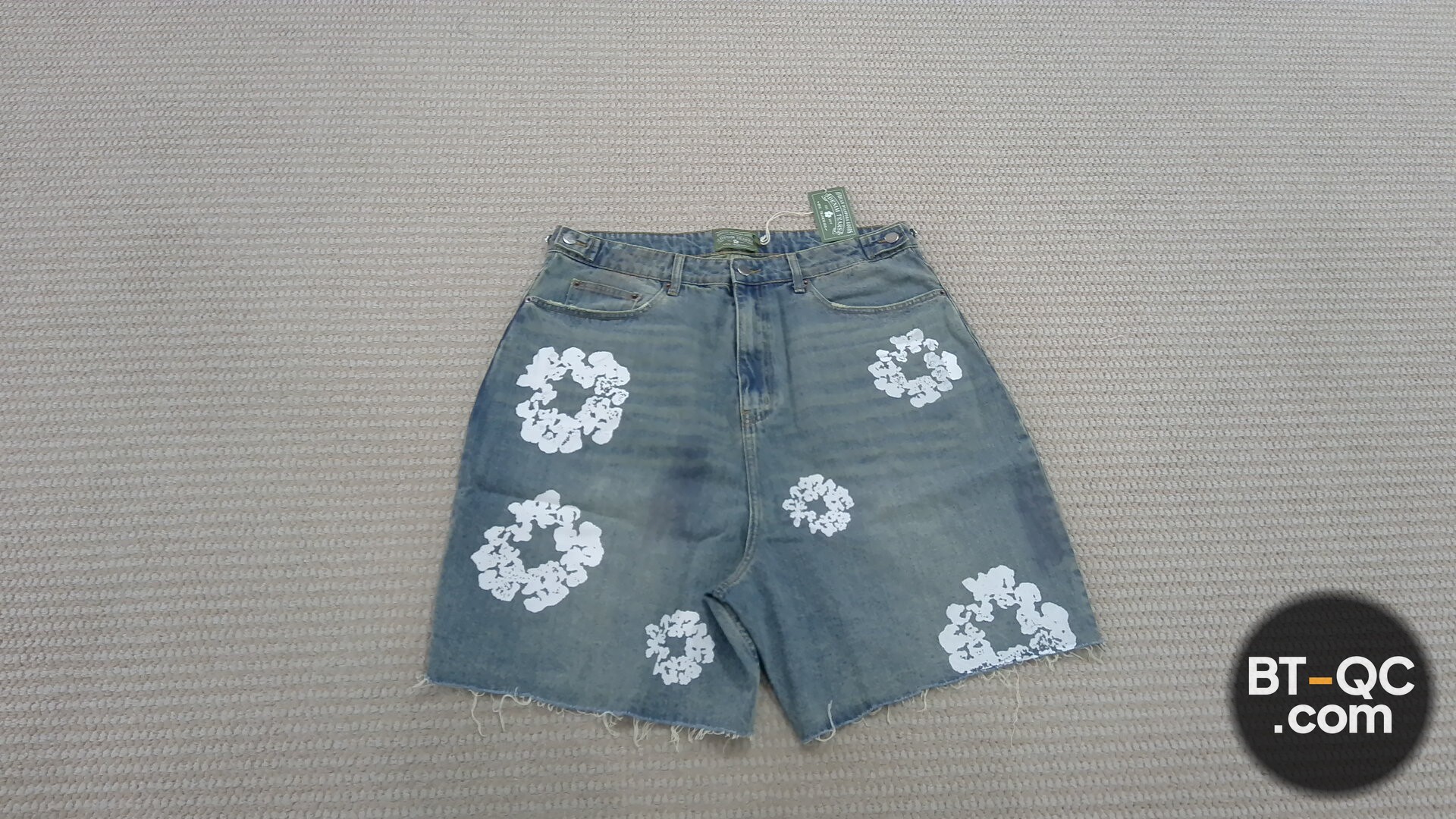 Denim Tears Floral Print Denim Shorts QC