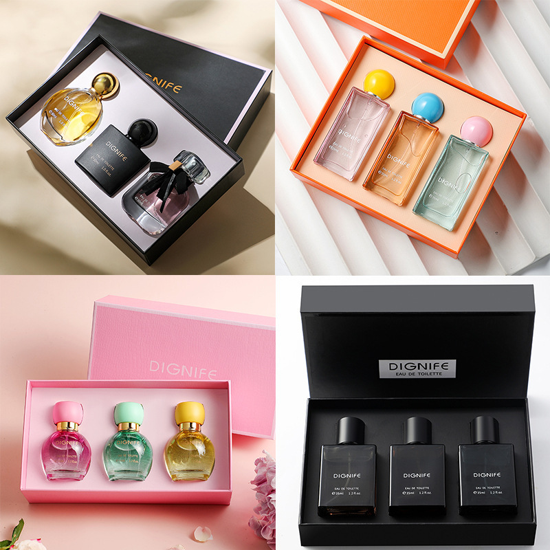 Cross-Border Direct Supply of Popular Women's Perfume, Long-Lasting Fragrance, Men's and Women's Gift Box Set, New Perfume Three-Piece Set Wholesale
