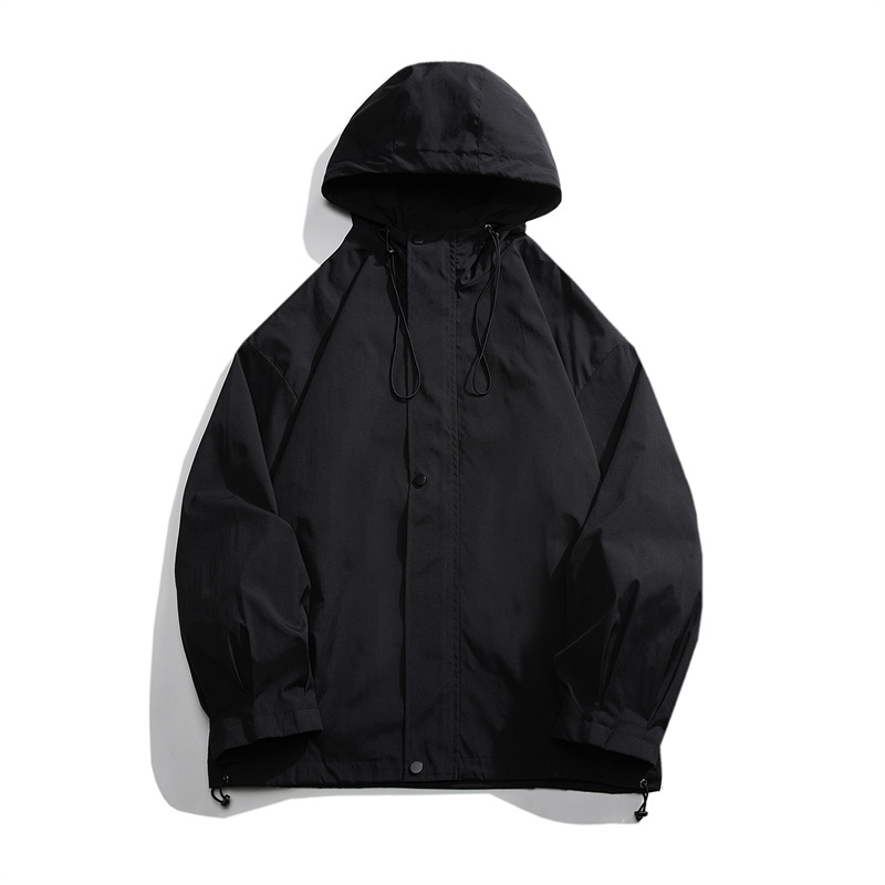 Spring and Autumn Hong Kong Style Men's Loose Hooded Jacket Men's Trendy Fashion plus size Teenagers Jacket