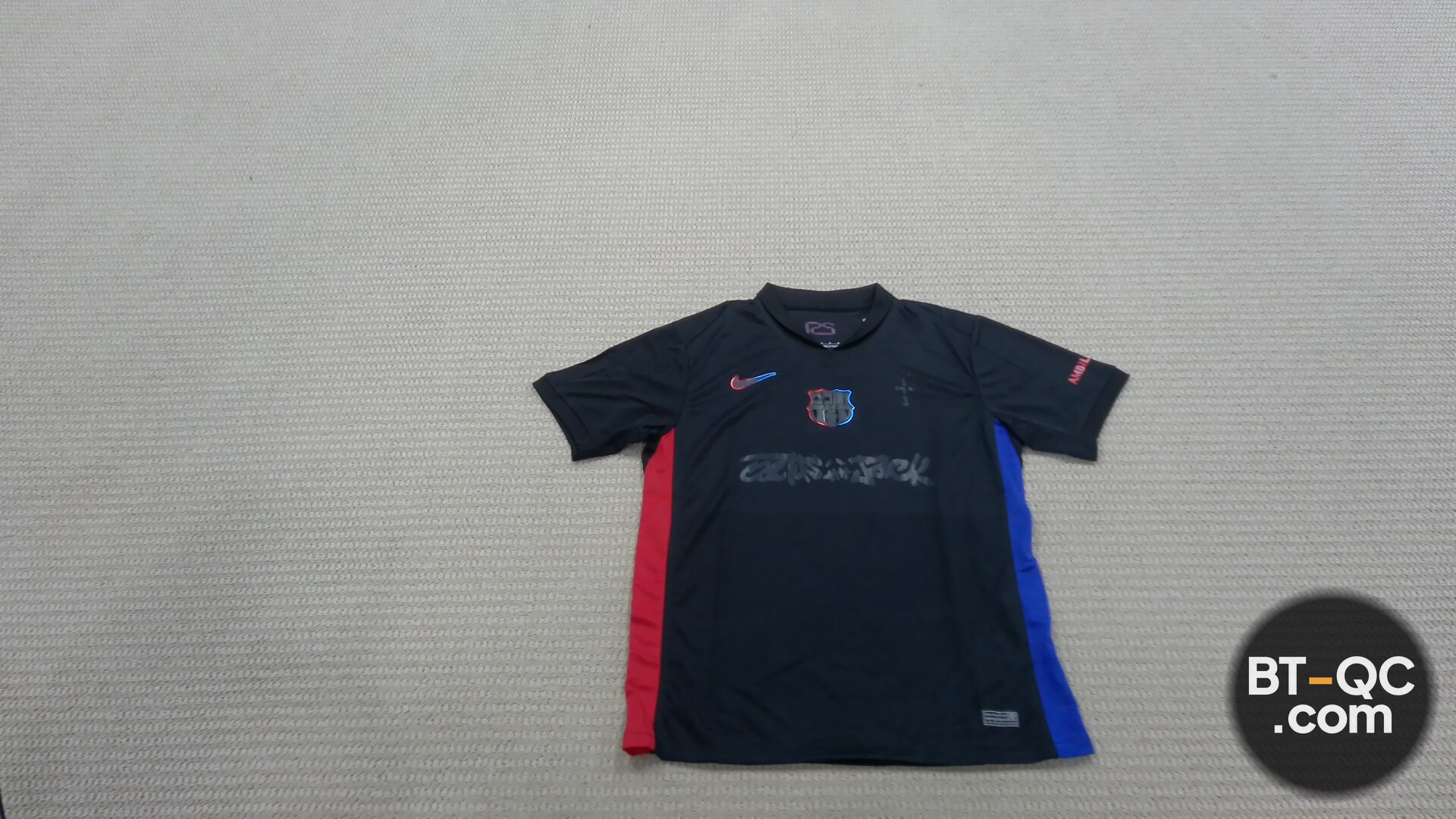 Nike FC Barcelona Travis Scott Jersey Black QC